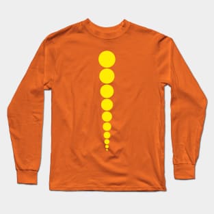 60's Minimal Retro Dots in Orange and Yellow Long Sleeve T-Shirt